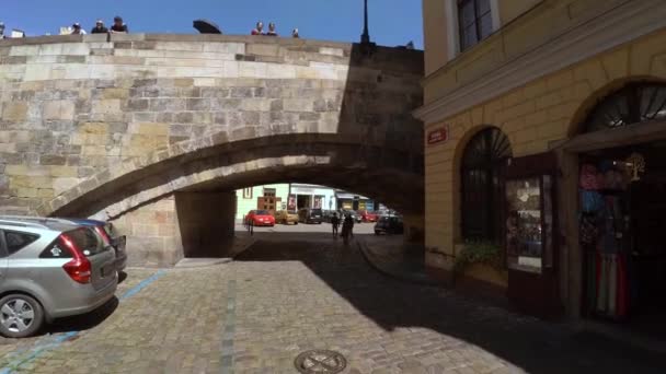 Praga Vieja Praga Arquitectura Casas Antiguas Calles Barrios República Checa — Vídeo de stock