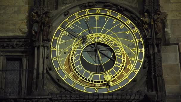 Prague Czech Republic Summer 2015 Prague Astronomical Clock Old Town — Stock Video