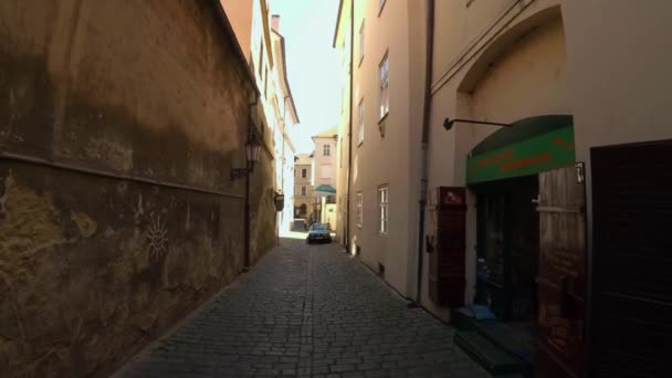 Πράγα Παλιά Πράγα Αρχιτεκτονική Παλιά Σπίτια Δρόμοι Και Γειτονιές Τσεχική — Αρχείο Βίντεο