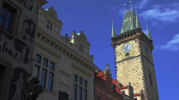Place Vieille Ville Prague République Tchèque Vidéo Temps Réel — Video