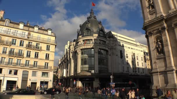 Paryż Architektura Atrakcje Stare Domy Ulice Dzielnice Ikoniczne Miejsca Strzał — Wideo stockowe