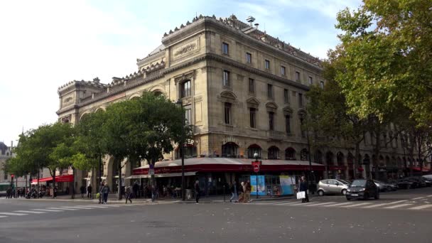 Paris Mimarlık Eğlence Eski Evler Sokaklar Mahalleler Konik Yerler Uhd — Stok video