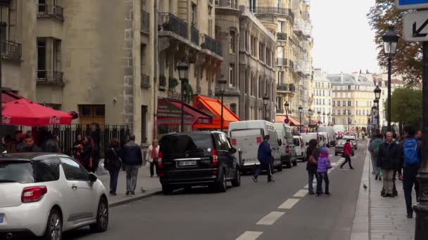 Paris Arquitetura Atrações Casas Antigas Ruas Bairros Localizações Icónicas Tiros — Vídeo de Stock