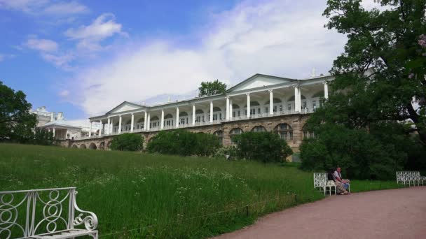 Camerons Galerie Puschkin Catherine Park Zarskoje Selo Die Architektur Die — Stockvideo