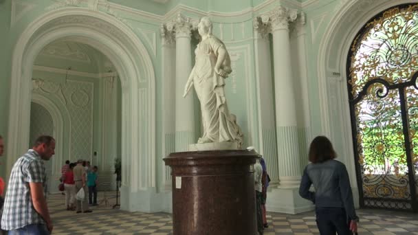 Gruta Pushkin Catherine Park Tsarskoye Selo Arquitectura Monumentos Palácios Vídeo — Vídeo de Stock