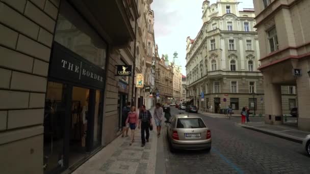 Praga Vieja Praga Arquitectura Casas Antiguas Calles Barrios República Checa — Vídeos de Stock