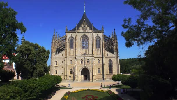 Jungfru Varvarvaras Kyrka Barbara Kutna Hora Video Uhd — Stockvideo