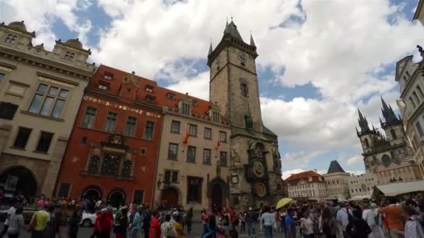 Prague Czech Republic Summer 2015 Prague Astronomical Clock Old Town — Stock Video