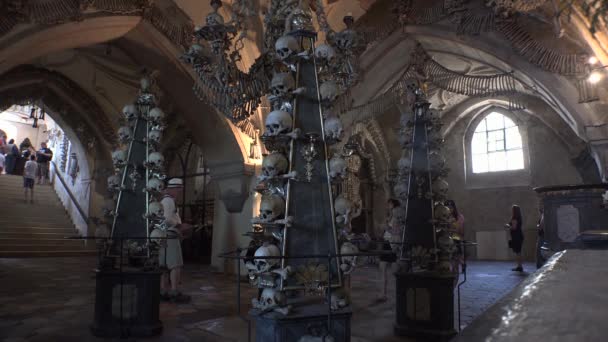 Kutna Hora Czech Org July 2015 Ossuary Kostnice Czech Republic — 图库视频影像