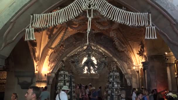 Kutna Hora Czech Org July 2015 Ossuary Kostnice Czech Republic — 图库视频影像