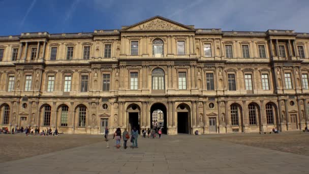 Louvre Ban Híres Párizsi Művészeti Múzeum Franciaországba Videó Ban Uhd — Stock videók