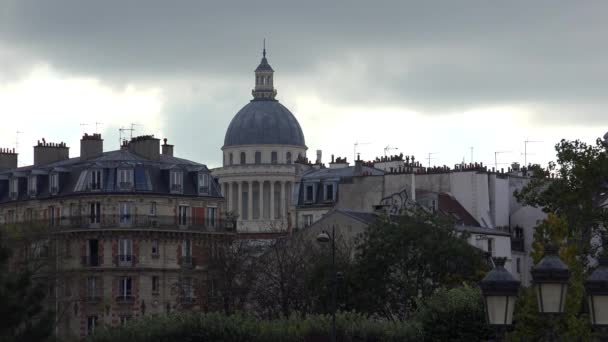 Paryż Architektura Atrakcje Stare Domy Ulice Dzielnice Ikoniczne Miejsca Strzał — Wideo stockowe