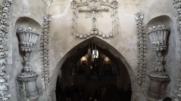 Kutna Hora Czech Org July 2015 Ossuary Kostnice Czech Republic — 图库视频影像