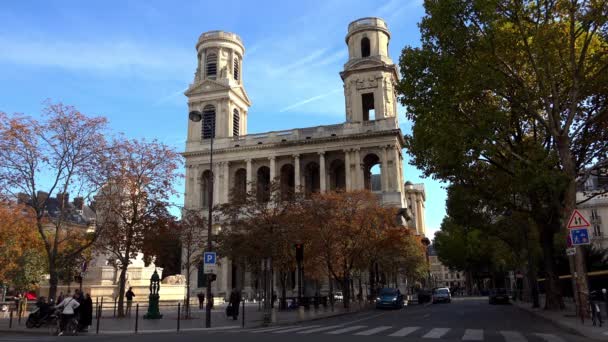 パリのサン シュルピス教会 フランスだ Uhdで撮影 — ストック動画