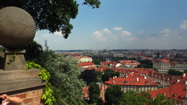 Prag Das Alte Prag Ansicht Von Oben Architektur Alte Häuser — Stockvideo