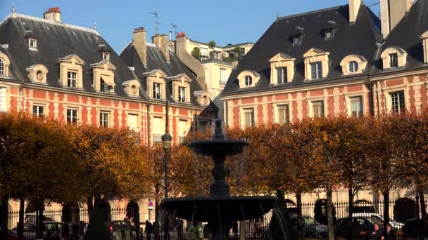 Place Des Vosges Paris Franţa Video Uhd — Videoclip de stoc