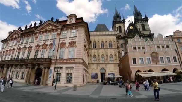 Praga República Checa Verano 2015 Plaza Ciudad Vieja Praga República — Vídeos de Stock