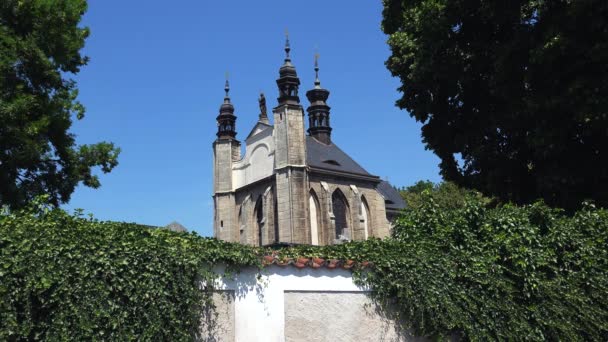 Biserica Kirk Ossuary Kostnice Republica Cehă Kutna Hora Sedlec Video — Videoclip de stoc