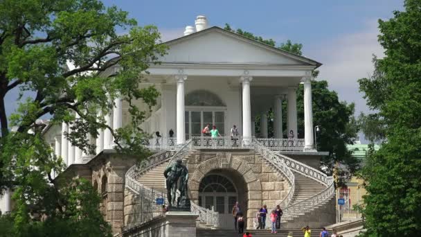 Galería Cameron Pushkin Catherine Park Tsarskoye Selo Arquitectura Los Monumentos — Vídeos de Stock