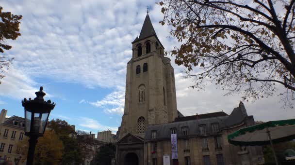 Kościół Świątynia Centrum Paryża Francji Strzał Uhd — Wideo stockowe