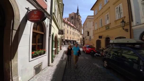 Praga República Checa Verano 2015 Praga Vieja Praga Arquitectura Casas — Vídeo de stock