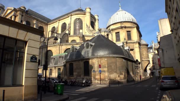 Church Saint Sulpice Paris France Shot Uhd — Stock Video