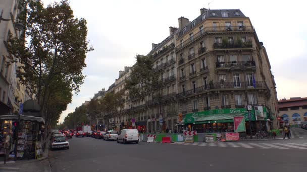 Paříž Architektura Atrakce Staré Domy Ulice Čtvrti Ikonické Lokace Výstřel — Stock video