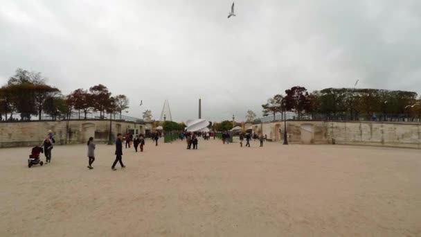 Tuileries Gardens Parijs Frankrijk Video Uhd — Stockvideo