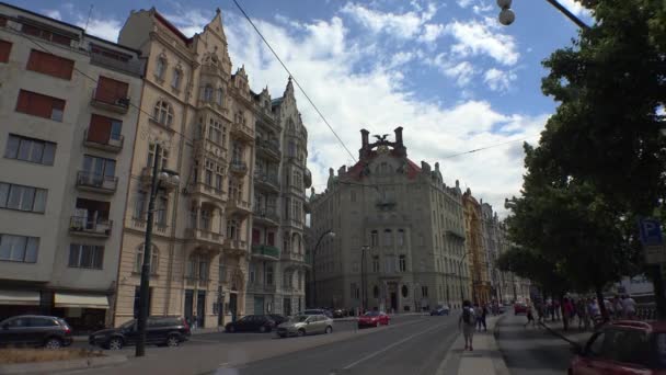 Praga Stara Praga Architektura Stare Domy Ulice Dzielnice Czechy Film — Wideo stockowe