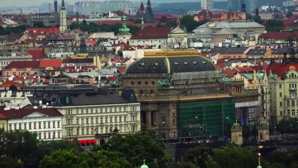 Prague Vieille Prague Vue Dessus Architecture Vieilles Maisons Rues Quartiers — Video