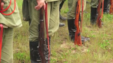 Rus askerlerinin muhafızı. Birinci Dünya Savaşı. Birinci Dünya Savaşı. 1914-1918 arası. 4K 'da video, UHD