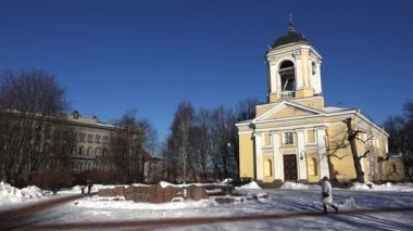 Vyborg. Transfiguration Cathedral. Architecture. Video in 4K, UHD. Real time.
