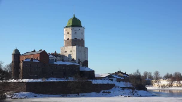 Vyborg Hrad Vyborg Video Uhd Reálný Čas — Stock video