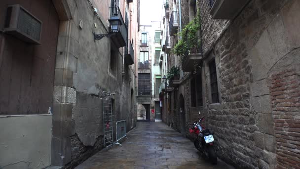 Gothic Quarter Barcelona Spain Video Uhd — Stock Video