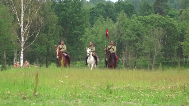 Des Soldats Russes Cheval Première Guerre Mondiale 1914 1918 Vidéo — Video