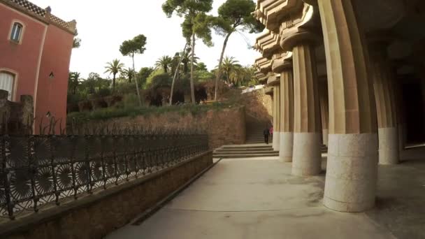 Park Güell Gaudi Barcelona Spanyolországba Videó Ban Uhd — Stock videók
