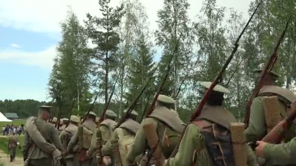Охрана Русских Солдат Первая Мировая Война Первая Мировая 1914 1918 — стоковое видео