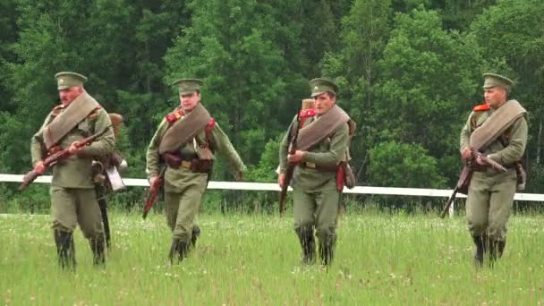 Orosz Katonák Megtámadása Első Világháború Első Világháború 1914 1918 Videó — Stock videók