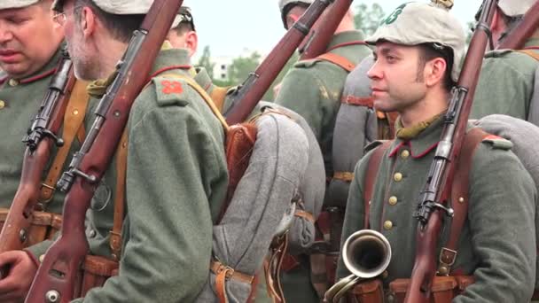 Guardia Los Soldados Alemanes Primera Guerra Mundial Primera Guerra Mundial — Vídeo de stock