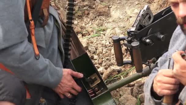 Soldat Met Ruban Adhésif Dans Tiroir Première Guerre Mondiale Première — Video