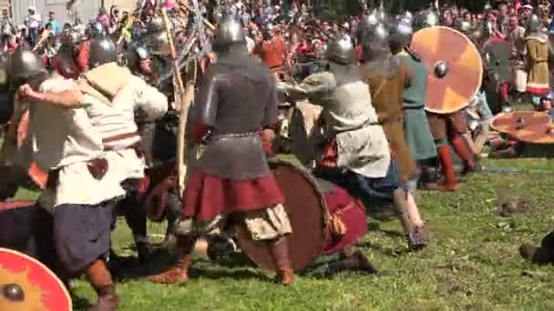 Battle Fight Vikings Medieval Warriors Video Uhd — Stock Video