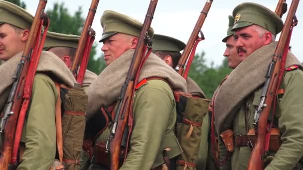 Strażnik Rosyjskich Żołnierzy Pierwsza Wojna Światowa Wojna Światowa 1914 1918 — Wideo stockowe
