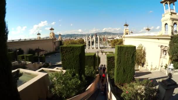 Barcelona Spania Arhitectură Case Vechi Străzi Cartiere Video Uhd — Videoclip de stoc