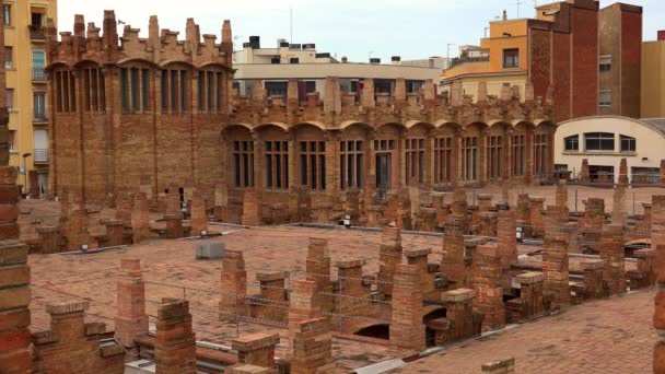 Museu Caixaforum Casaramona Barcelona Espanha Vídeo Uhd — Vídeo de Stock