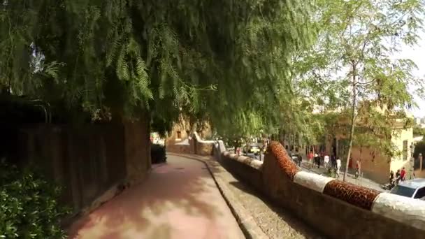 Park Guell Gaudi Barcelona Spanien Video Uhd — Stockvideo