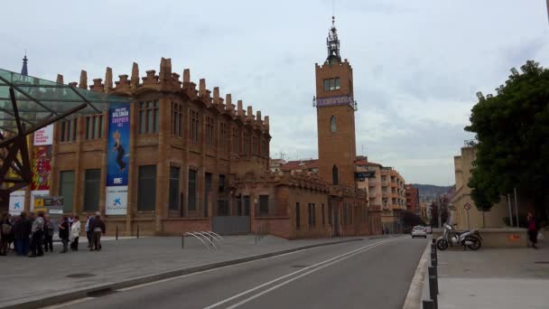 Caixaforumin Museo Casaramona Barcelonassa Espanjassa Videon Uhd — kuvapankkivideo