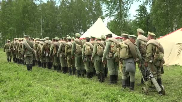 ロシア兵の警備員 第一次世界大戦 第一次世界大戦 1914年 1918年 Uhdでのビデオ — ストック動画