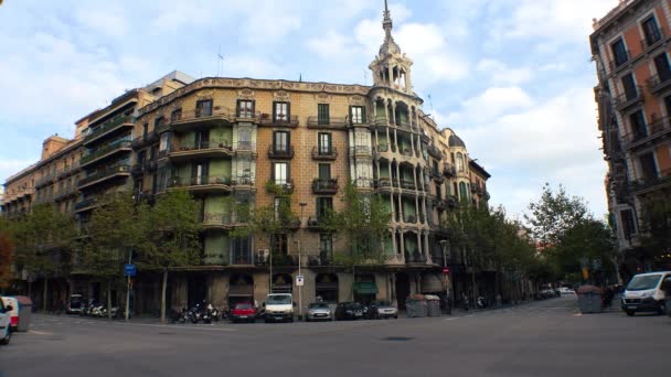Antigua Hermosa Casa Barcelona España Video Uhd — Vídeo de stock