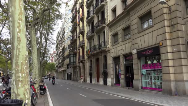 Calle Antigua Barcelona España Video Uhd — Vídeos de Stock