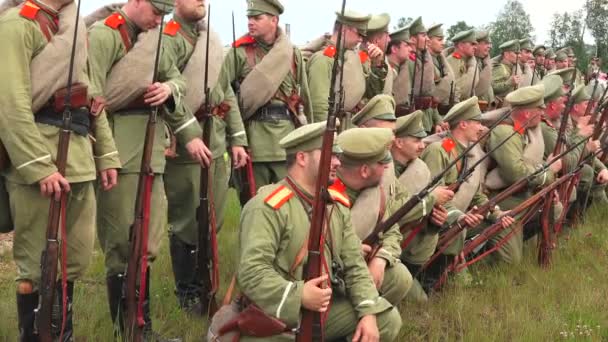 Guardia Dei Soldati Russi Prima Guerra Mondiale Prima Guerra Mondiale — Video Stock